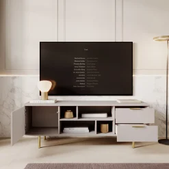 Nicola - TV-Meubel - Beige - 150x41x52 cm