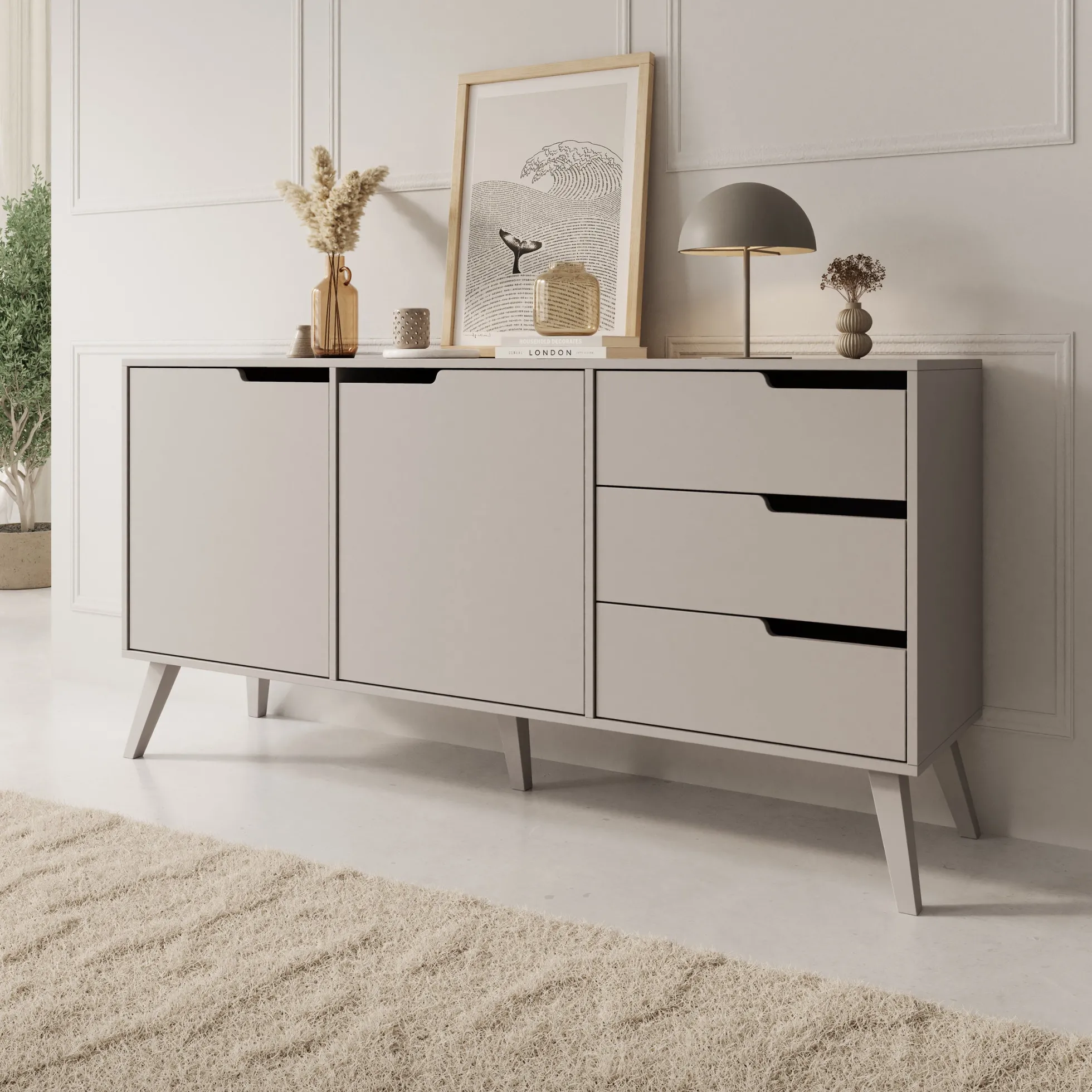 Nido - Dressoir - Beige - 160x40x80 cm