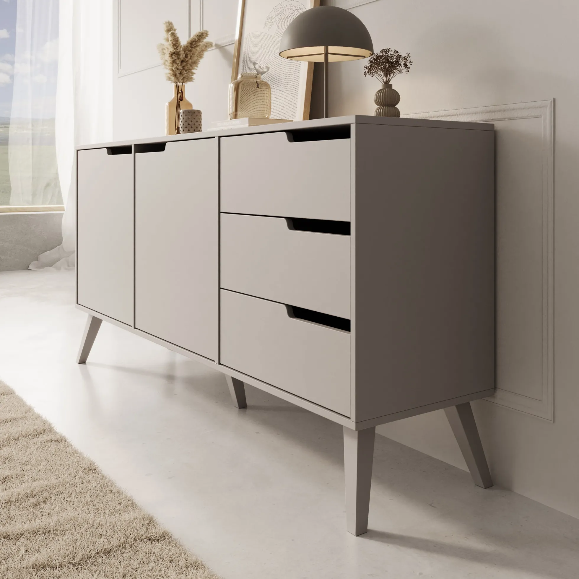 Nido - Dressoir - Beige - 160x40x80 cm