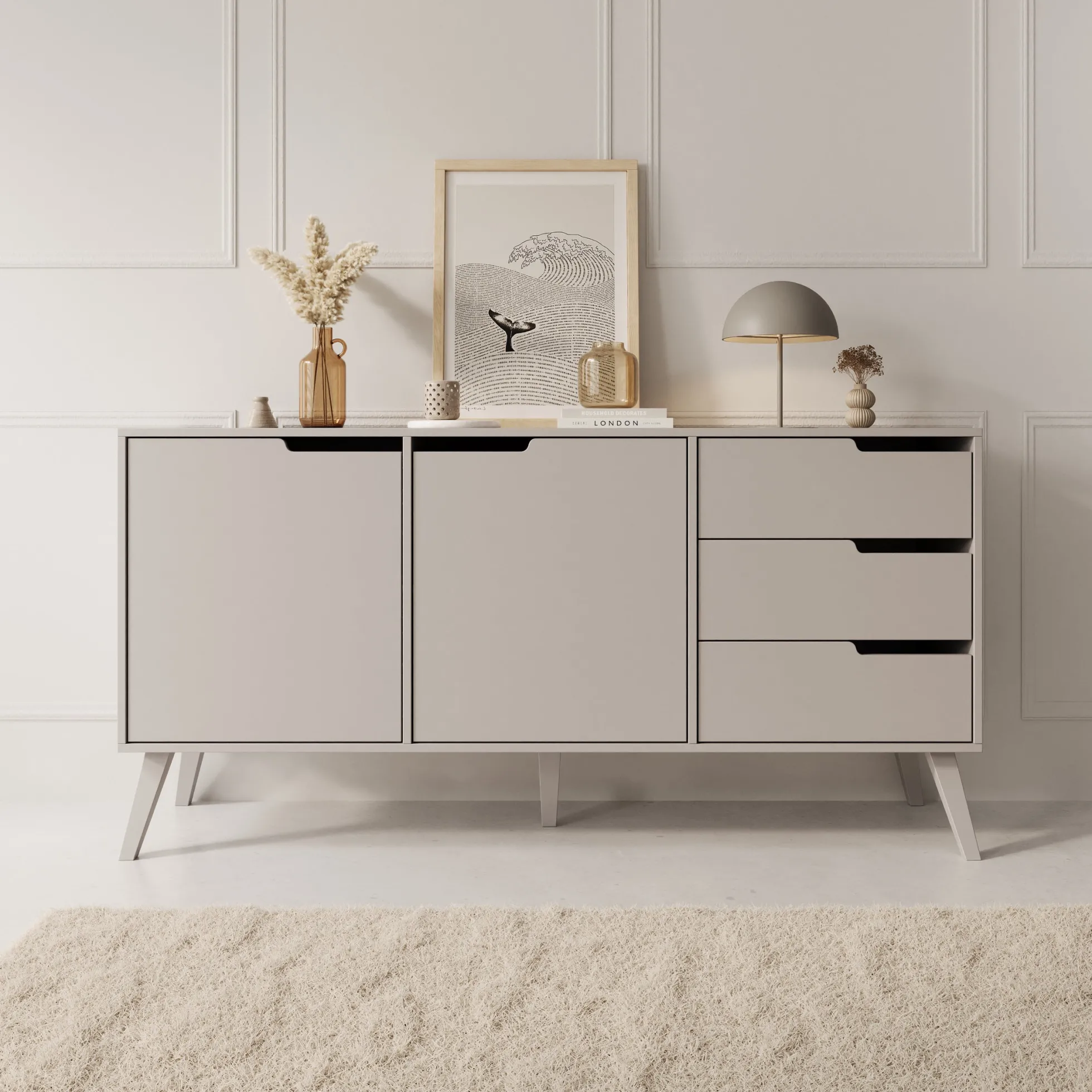 Nido - Dressoir - Beige - 160x40x80 cm