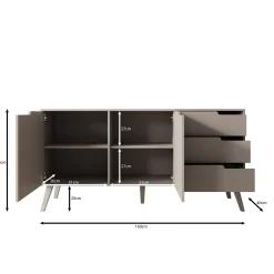 Nido - Dressoir - Beige - 160x40x80 cm