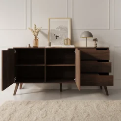 Nido - Dressoir - Donker eikenpatroon - 160x40x80 cm