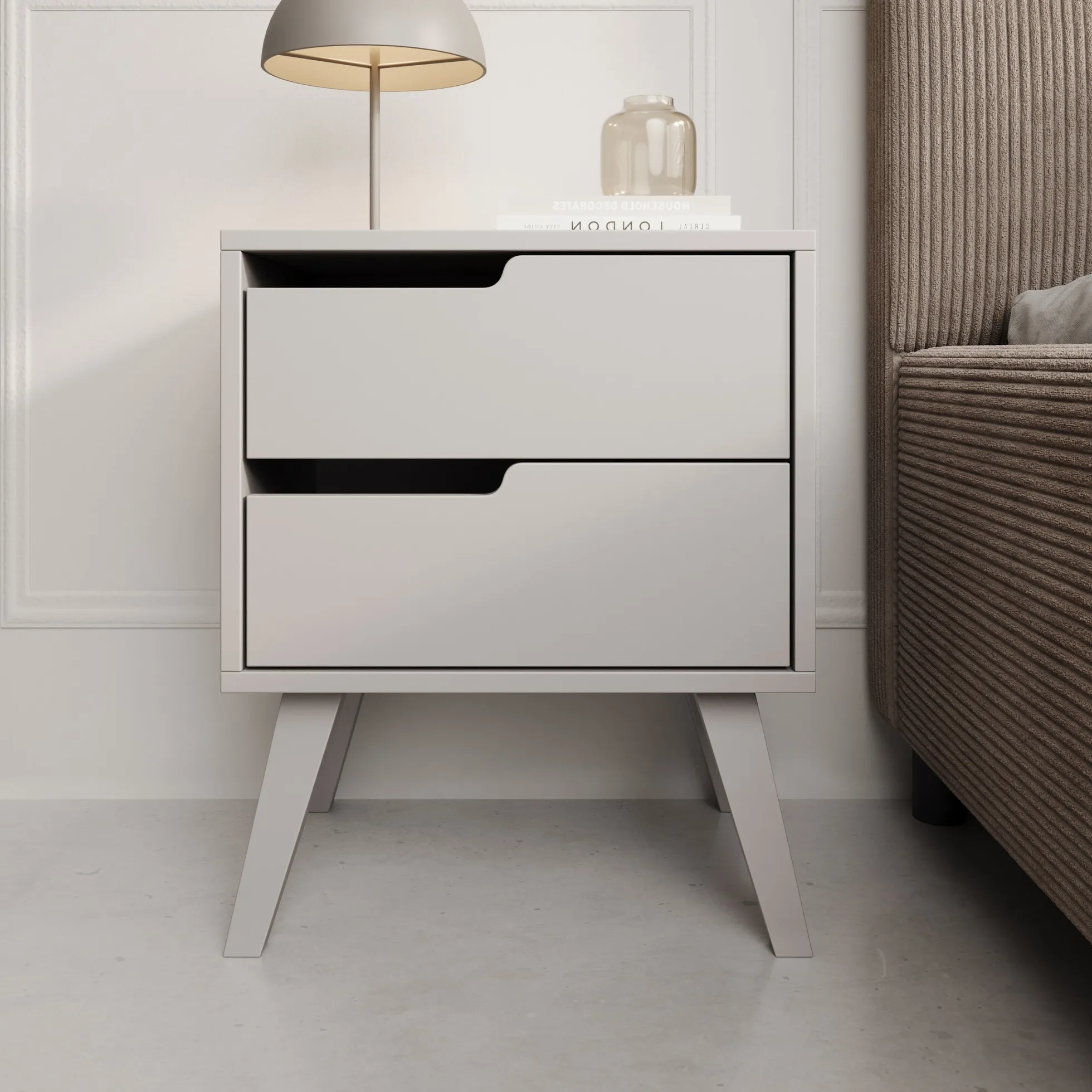 Nido - Nachtkastje links - Beige - 45x35x55 cm