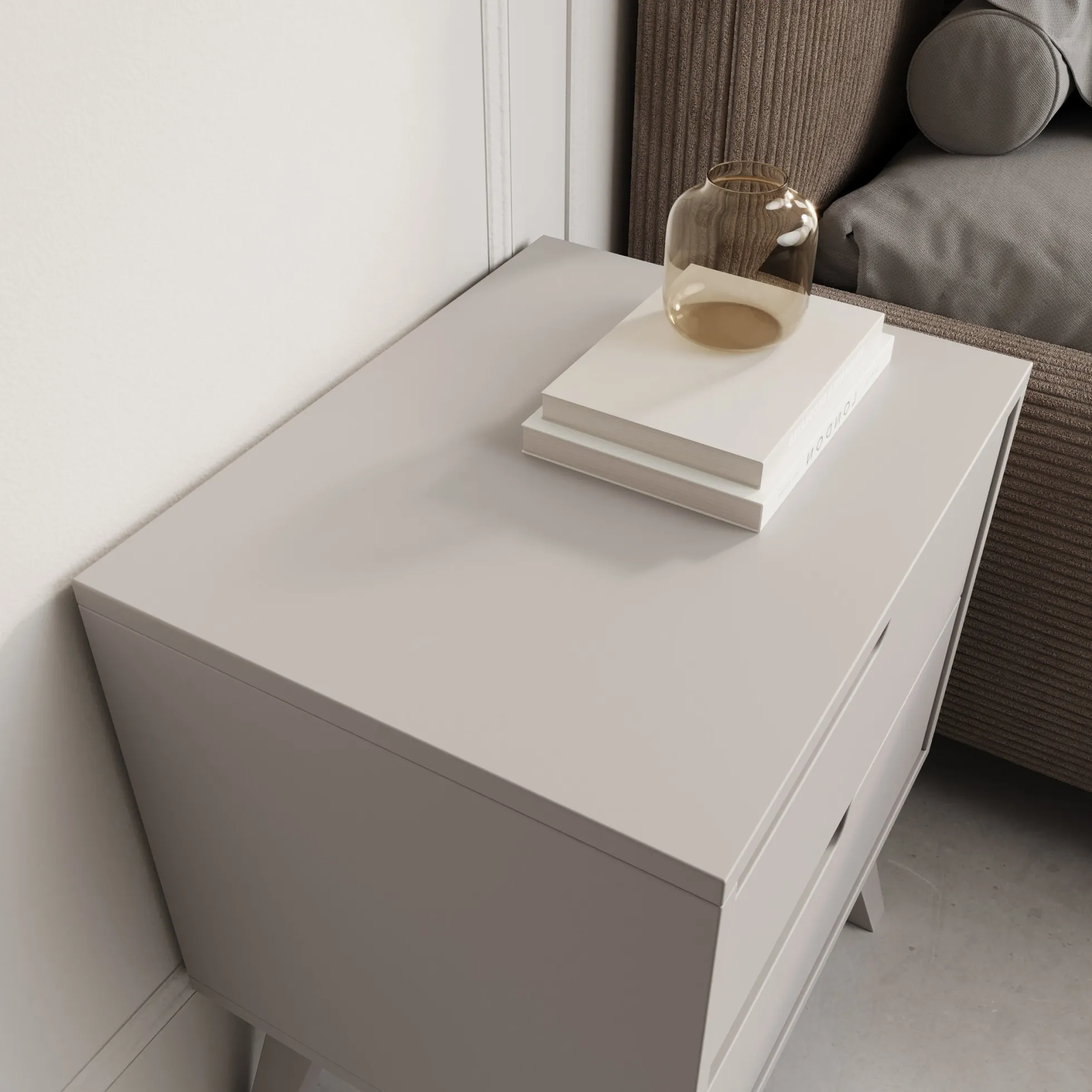 Nido - Nachtkastje links - Beige - 45x35x55 cm