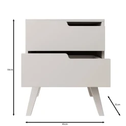 Nido - Nachtkastje rechts - Donker eikenpatroon - 45x35x55 cm