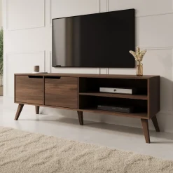 Nido - TV-Meubel - Donker eikenpatroon - 160x40x55 cm