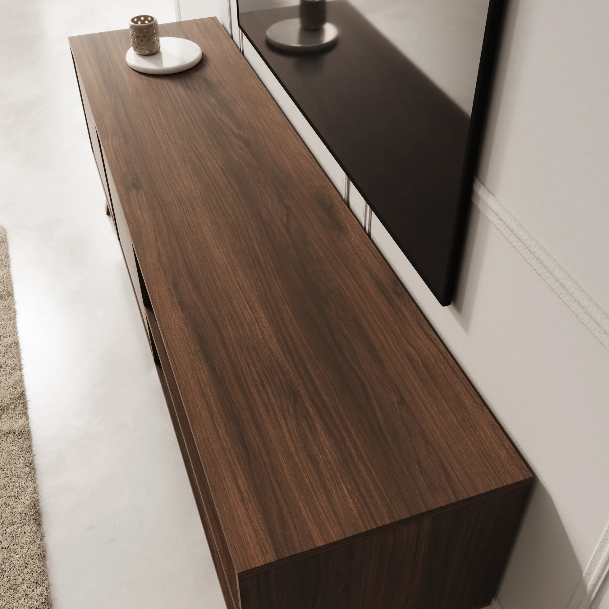 Nido - TV-Meubel - Donker eikenpatroon - 160x40x55 cm