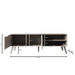 Nido - TV-Meubel - Donker eikenpatroon - 160x40x55 cm