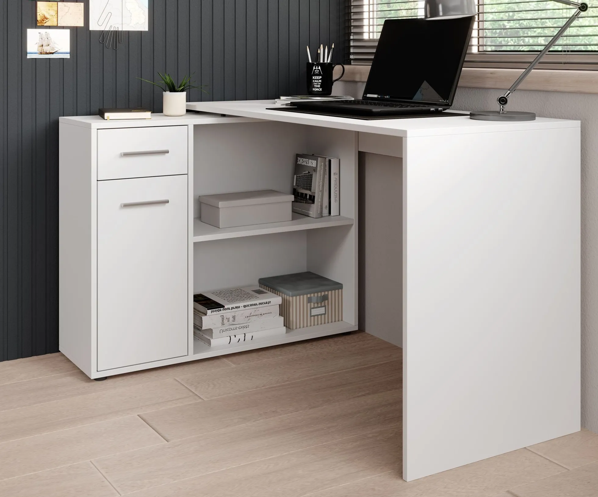 Nomi - Bureau - Wit - 120x92 cm