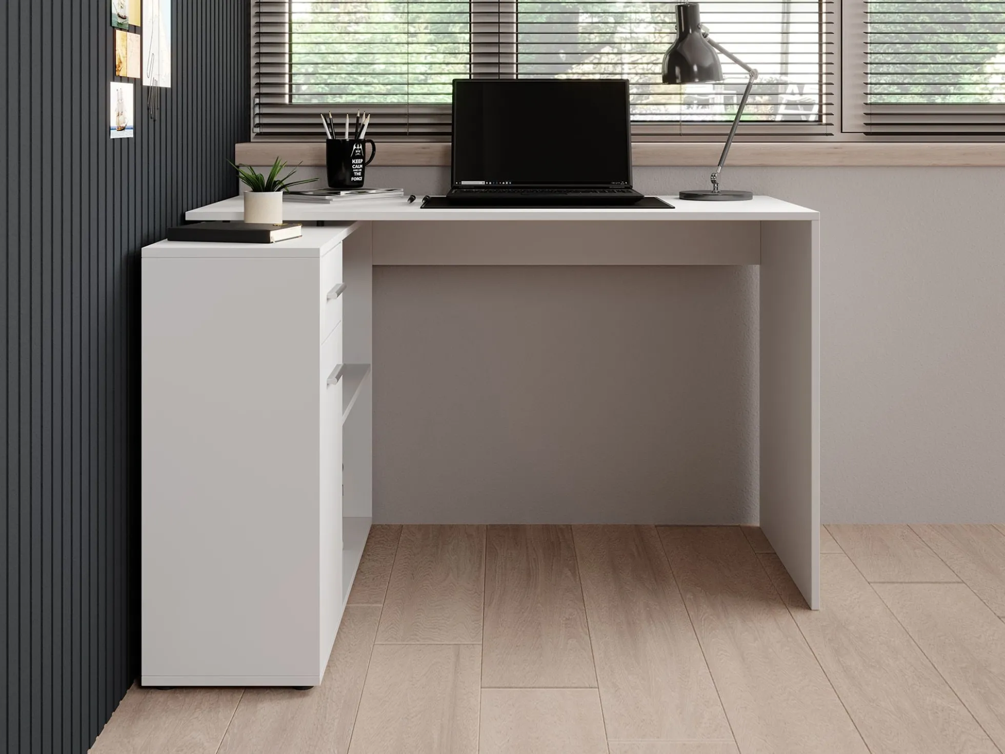 Nomi - Bureau - Wit - 120x92 cm