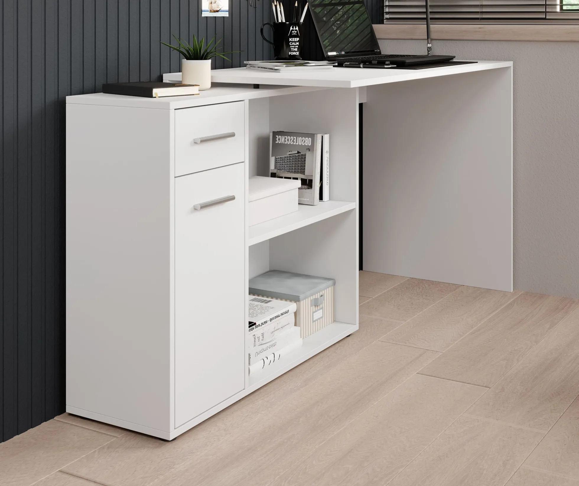 Nomi - Bureau - Wit - 120x92 cm