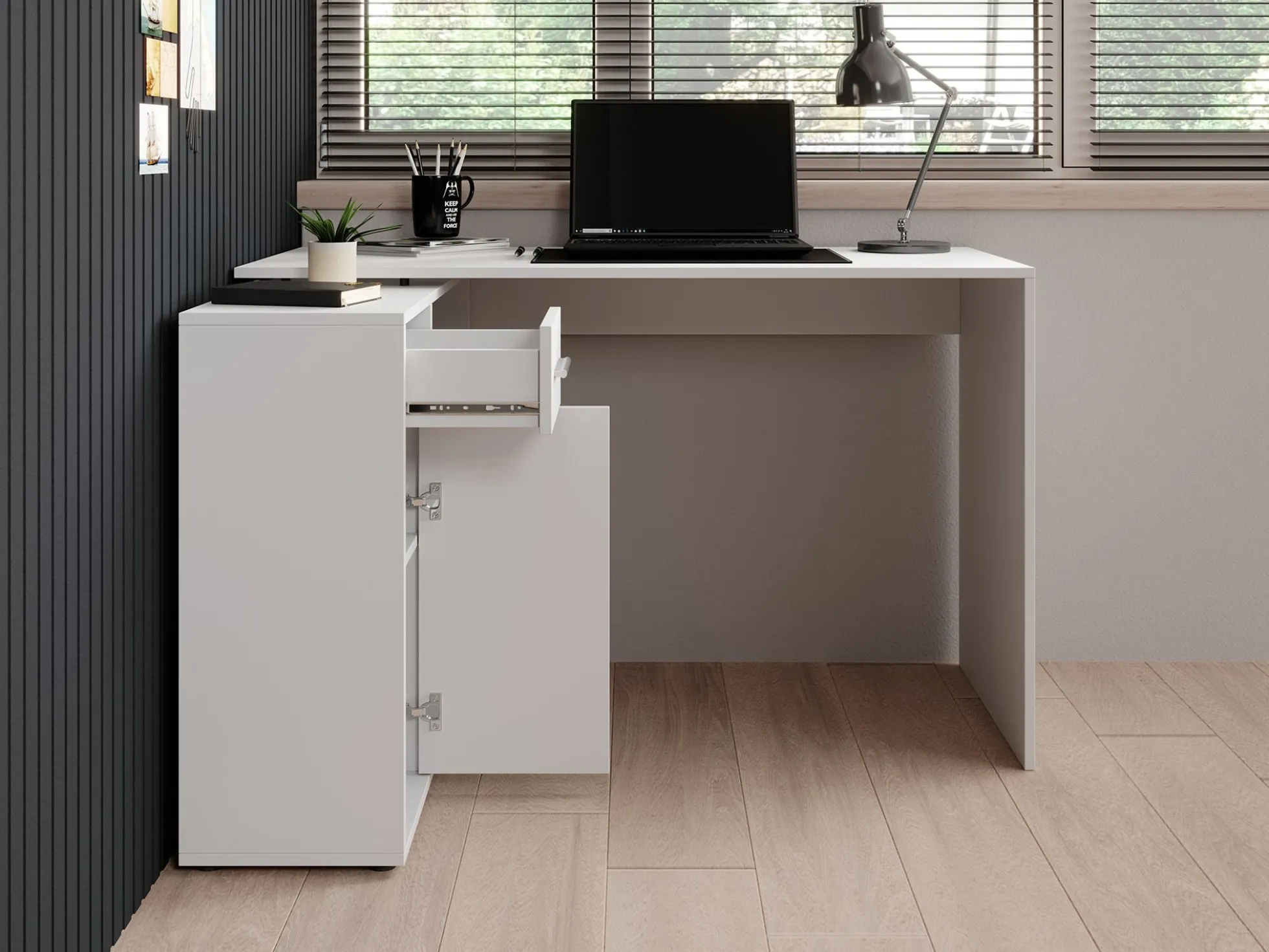 Nomi - Bureau - Wit - 120x92 cm