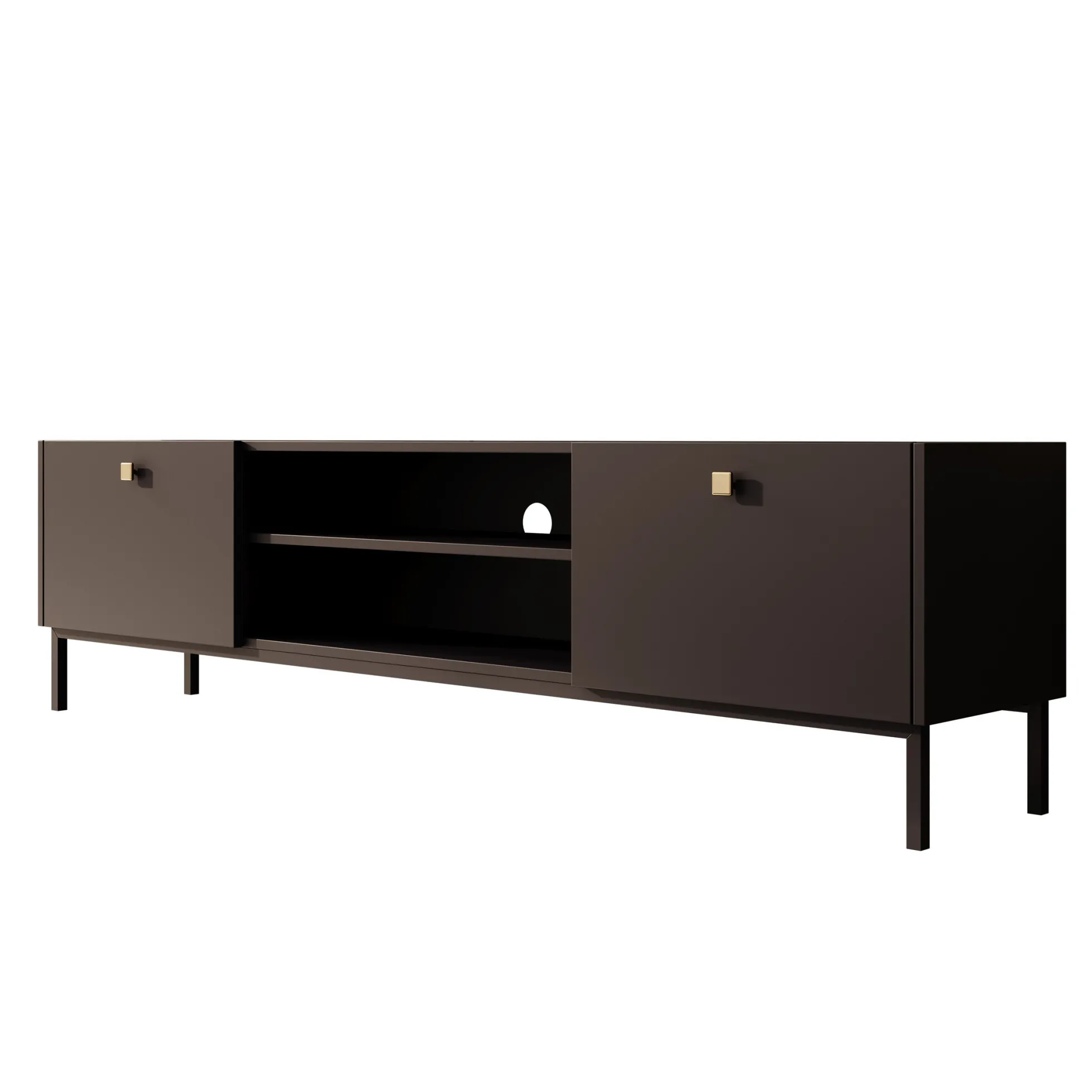Norment - TV-Meubel - Zwart - 180x32x48 cm