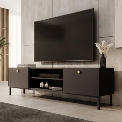 Norment - TV-Meubel - Zwart - 180x32x48 cm