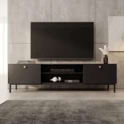 Norment - TV-Meubel - Zwart - 180x32x48 cm