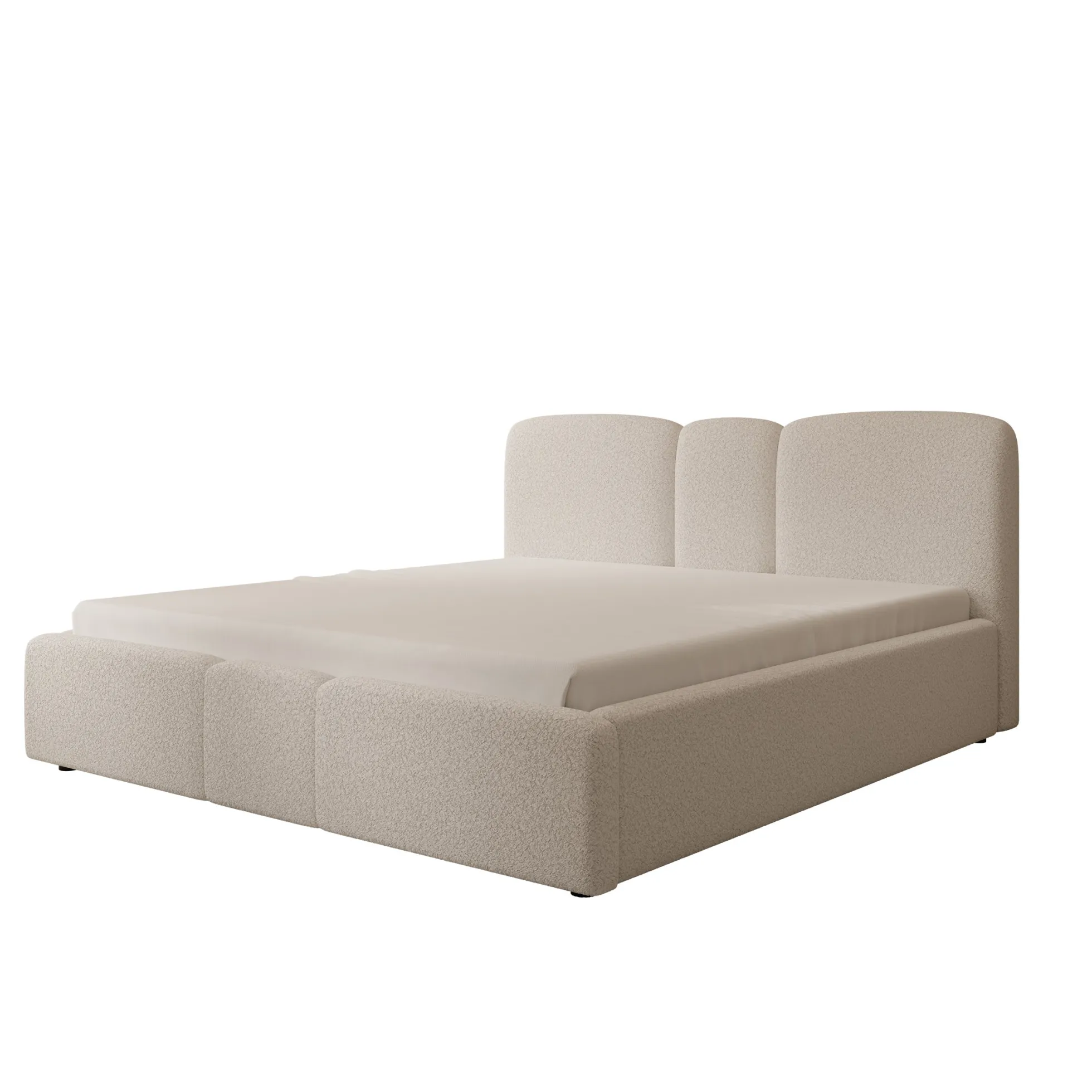 Northwell - Tweepersoonsbed met opbergruimte - Teddystof beige - 180x2
