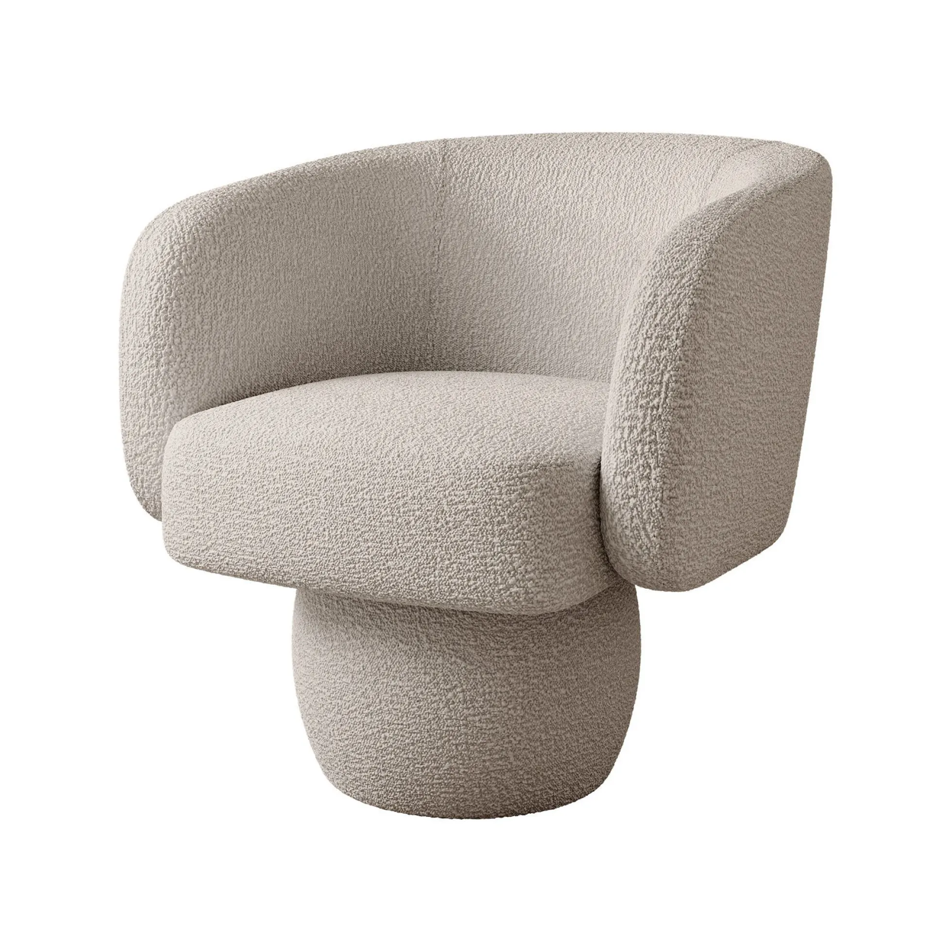 Norwich - Draaifauteuil - Teddystof beige