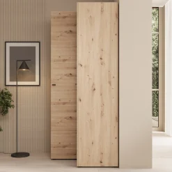 Nouran - Kledingkast hoek - Eikenpatroon - 95x90x208 cm