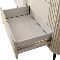 Oahu - Ladekast 6 lades - Beige - 138x40x80 cm