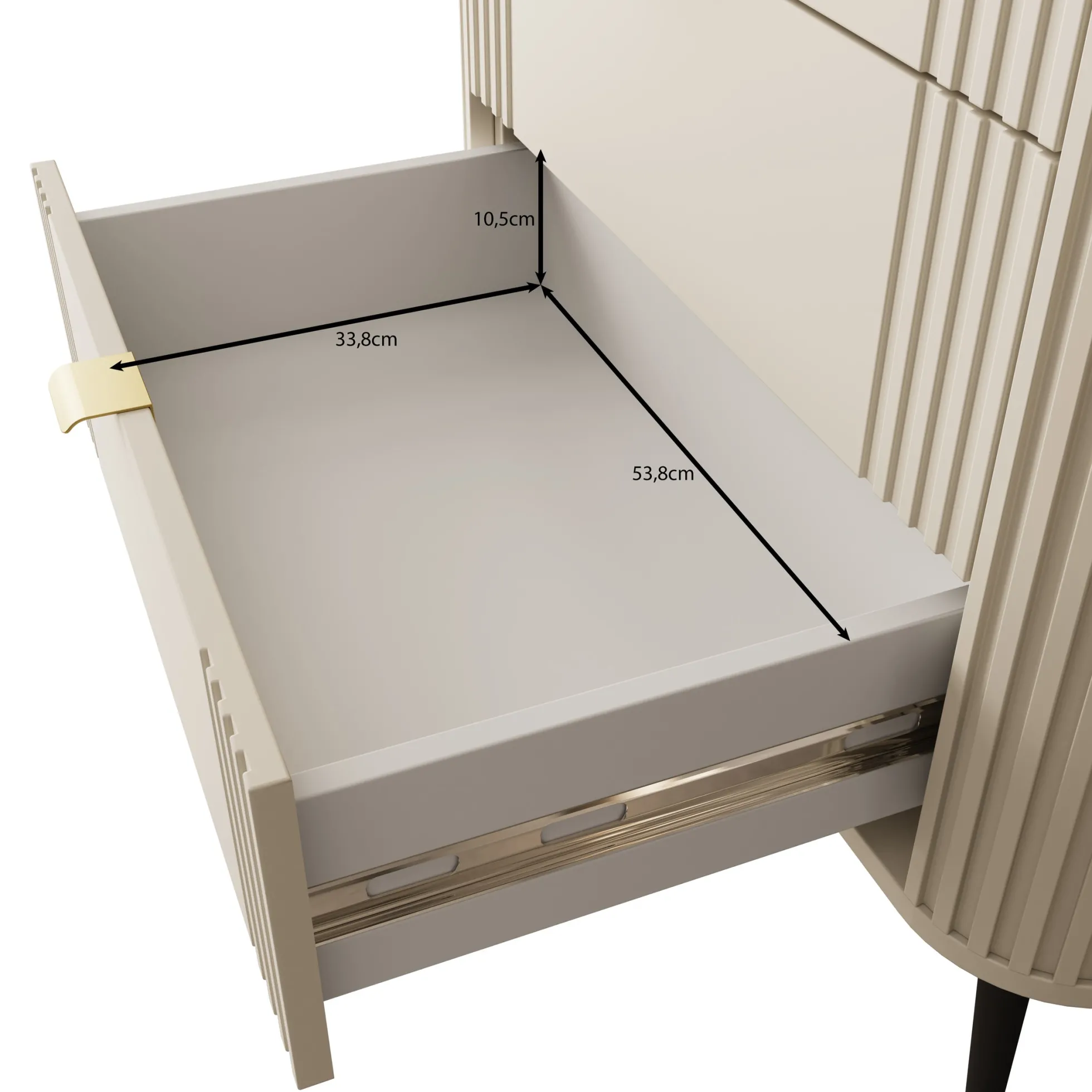 Oahu - Ladekast met 4 lades - Beige - 78x40x99 cm