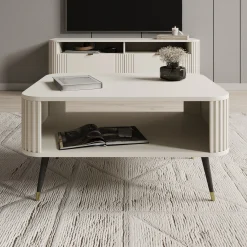 Oahu - Salontafel - Beige - 80x60x42 cm