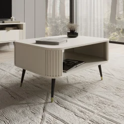 Oahu - Salontafel - Beige - 80x60x42 cm