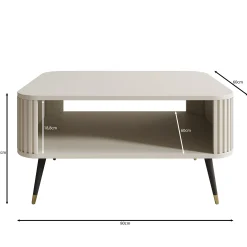 Oahu - Salontafel - Beige - 80x60x42 cm