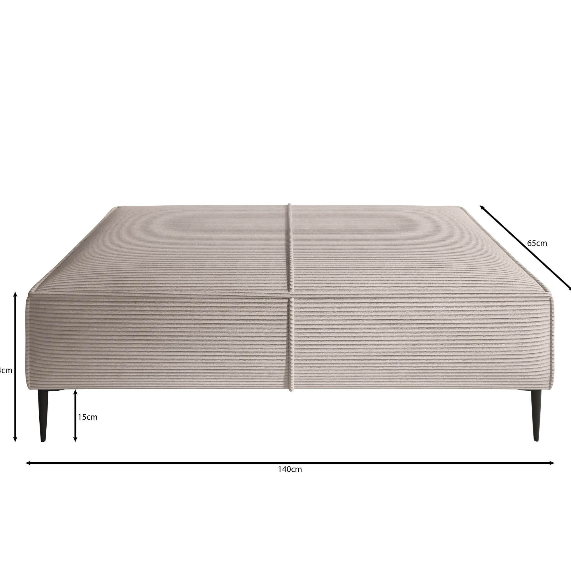 Odin - Poef - Ribstof beige