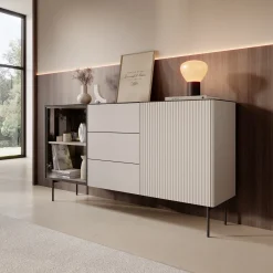 Okari - Dressoir - Beige - 157x39x84 cm