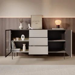 Okari - Dressoir - Beige - 157x39x84 cm