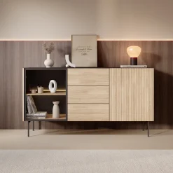 Okari - Dressoir - Eikenpatroon - 157x39x84 cm