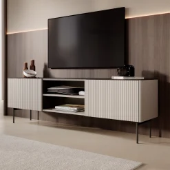 Okari - TV-Meubel - Beige - 180x39x57 cm