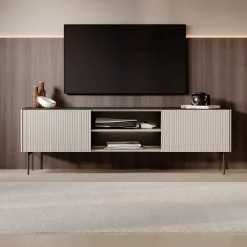 Okari - TV-Meubel - Beige - 180x39x57 cm