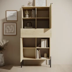 Oriya - Boekenkast - Eikenpatroon - 70x40x150 cm