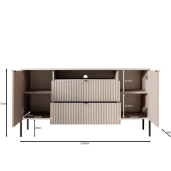 Oriya - Dressoir - Beige - 140x40x75 cm