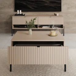 Oriya - Salontafel - Beige - 70x60x43 cm