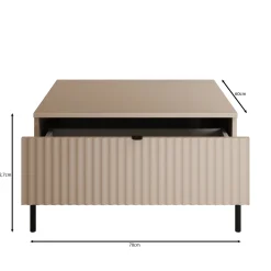 Oriya - Salontafel - Eikenpatroon - 70x60x43 cm