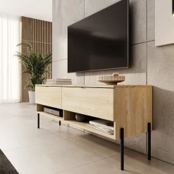Oriya - TV-Meubel - Eikenpatroon - 140x40x55 cm