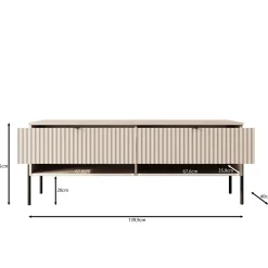 Oriya - TV-Meubel - Eikenpatroon - 140x40x55 cm
