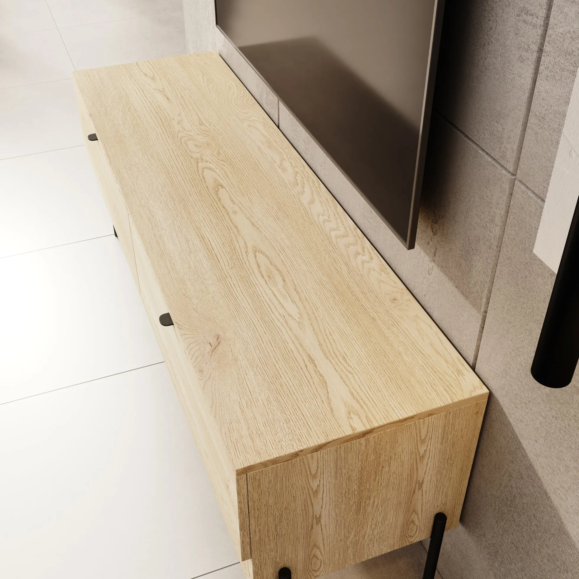 Oriya - TV-Meubel - Eikenpatroon - 140x40x55 cm