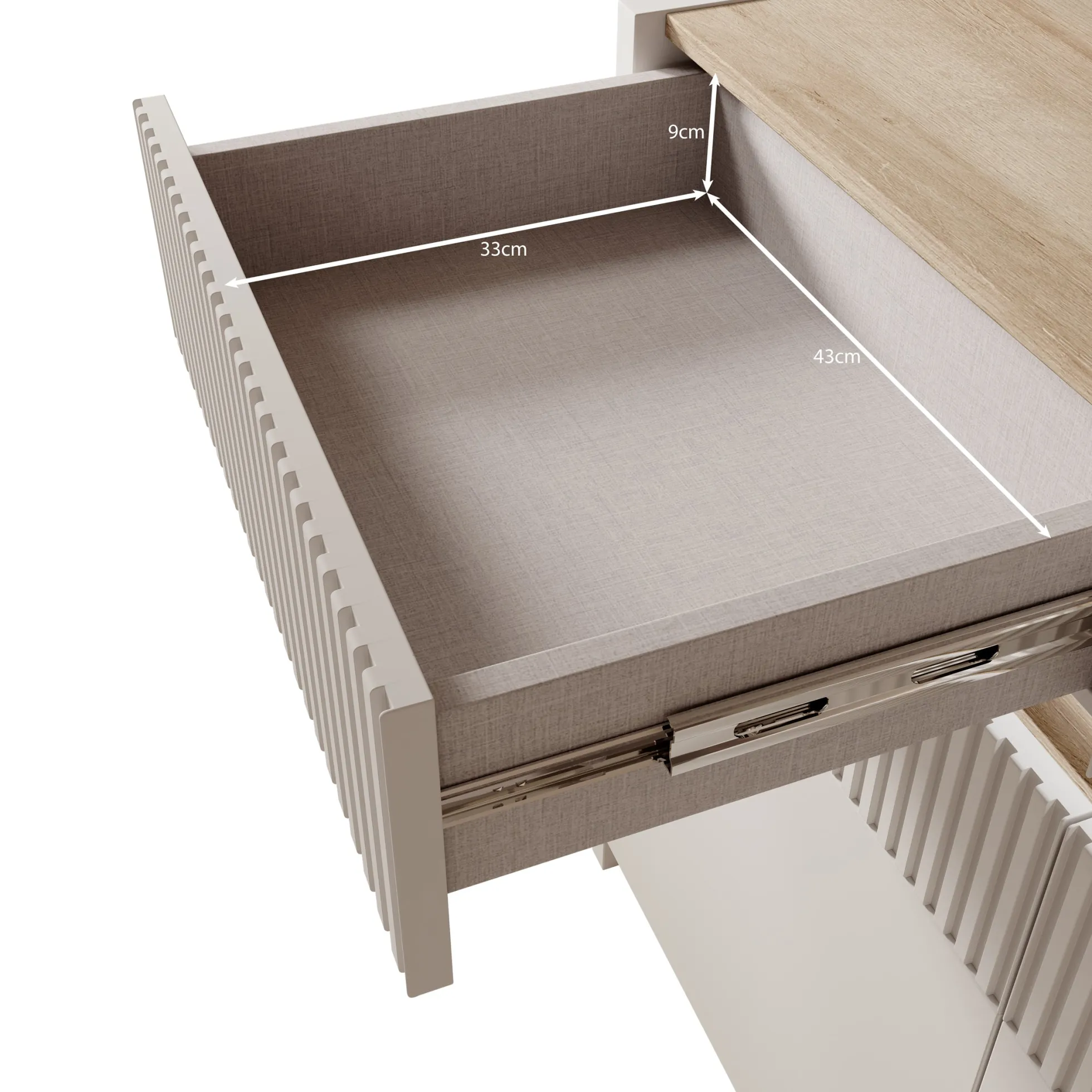 Orlano - Dressoir - Beige - 105x42x86 cm