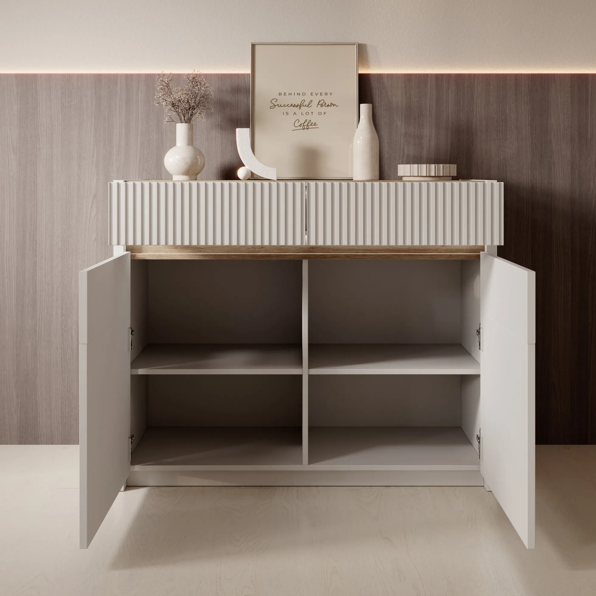 Orlano - Dressoir - Beige - 105x42x86 cm