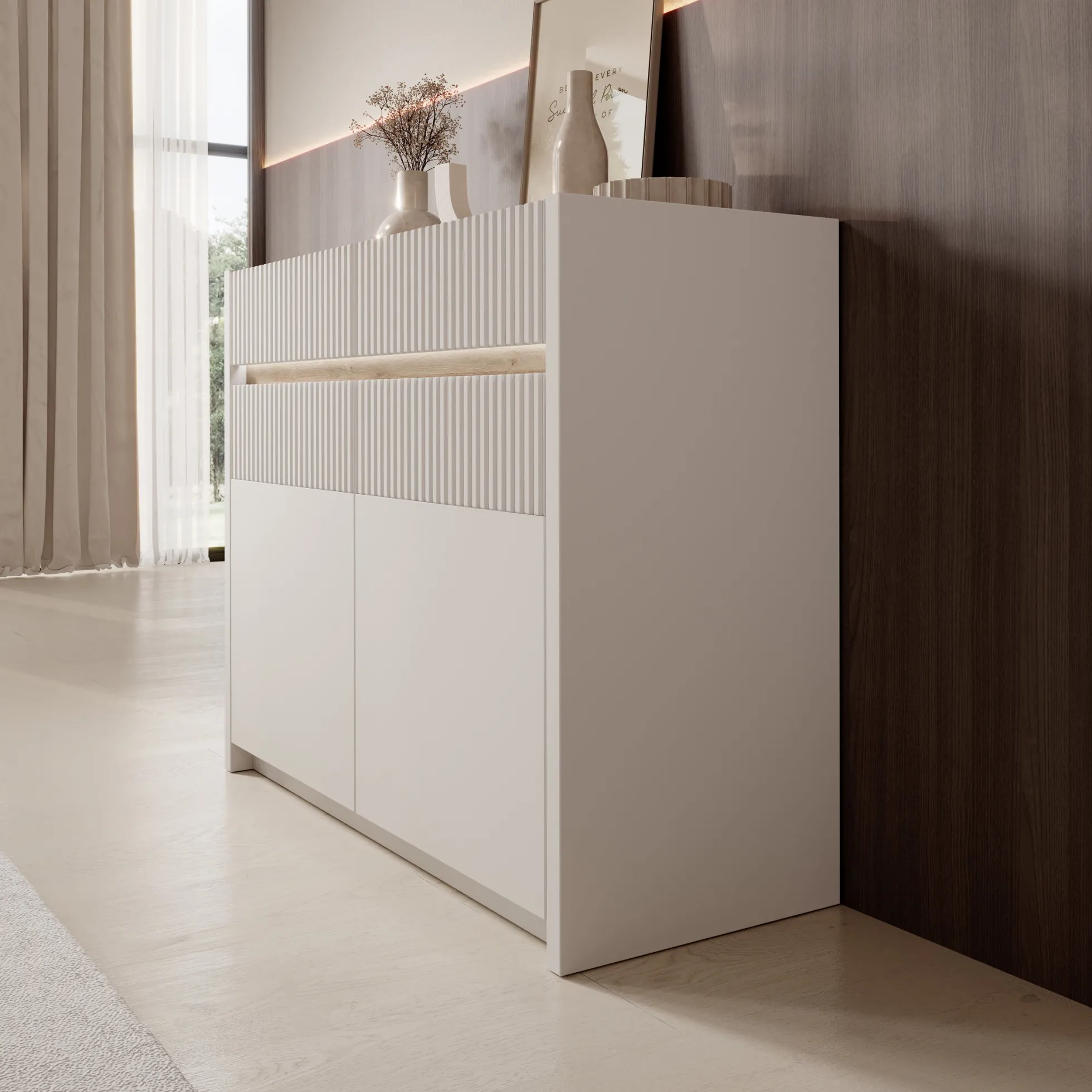 Orlano - Dressoir - Beige - 105x42x86 cm