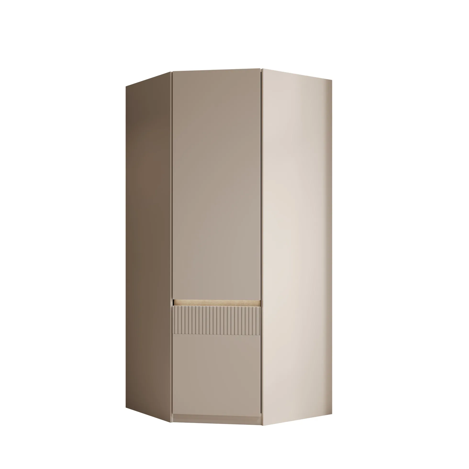 Orlano - Kledingkast hoek - Beige - 89x89x197 cm