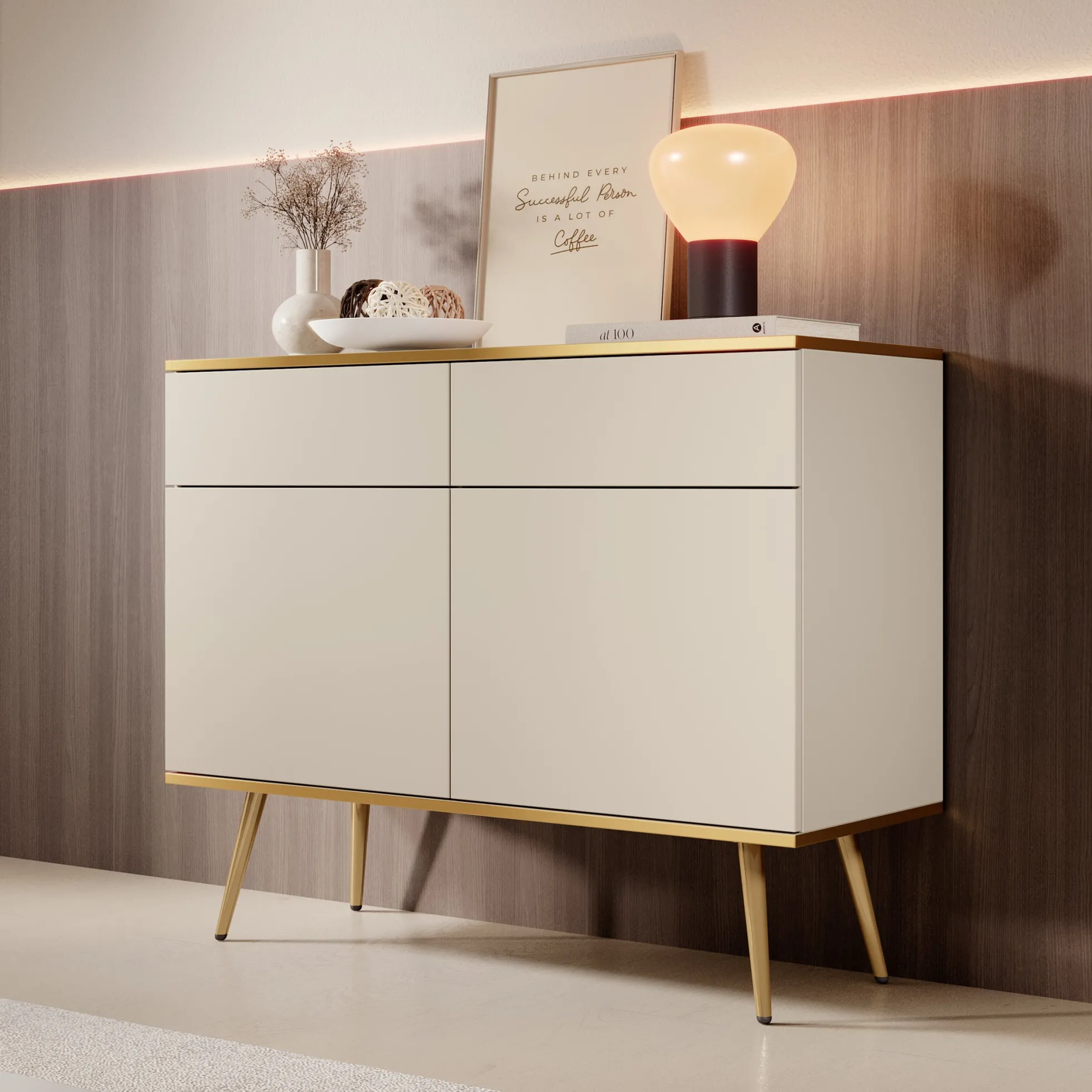 Orleans - Dressoir - Beige - 107x39x85 cm
