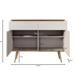 Orleans - Dressoir - Beige - 107x39x85 cm