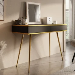 Orleans - Kaptafel - Zwart - 102x50 cm