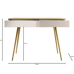 Orleans - Kaptafel - Zwart - 102x50 cm