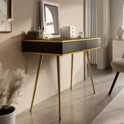 Orleans - Kaptafel - Zwart - 102x50 cm
