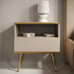 Orleans - Nachtkastje - Beige - 54x39x59 cm